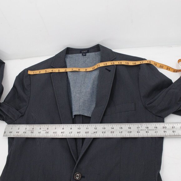 J crew sport coat Mens small Unstructured Cotton Twill Microstripe Blazer Jacket - Picture 10 of 16